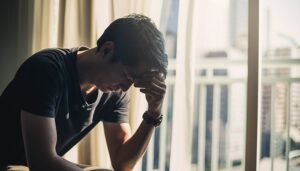 Man showing signs of trauma