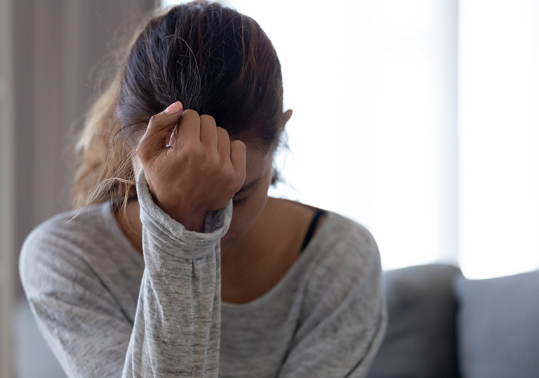 Woman suffering peer pressure